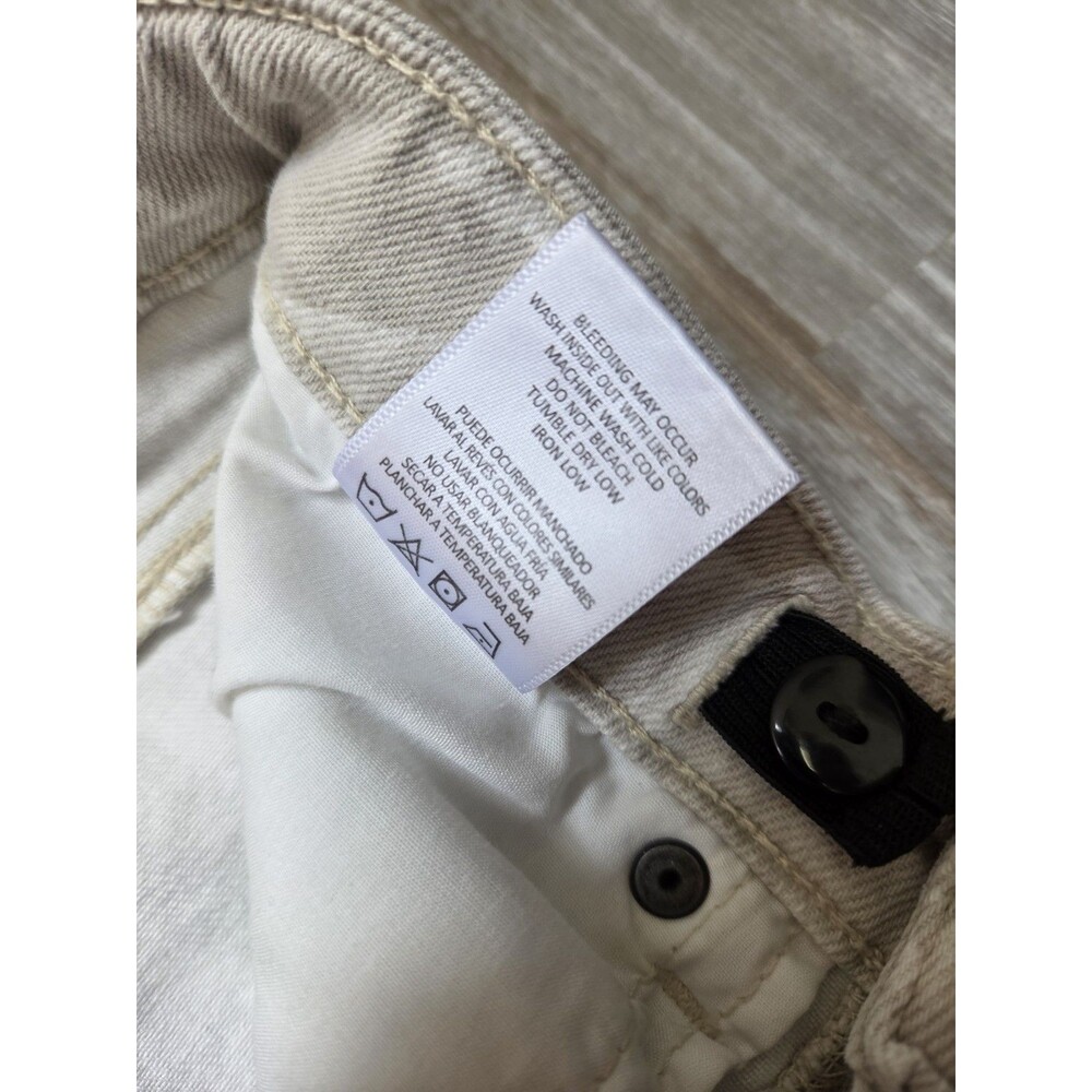 Hidden Los Angeles Mini Blake Dad Jeans Girls 10R Beige Leaf Print Mid Rise EUC - Picture 6 of 11